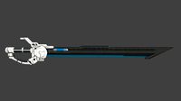 sci-fi futuristic blade - low-poly
