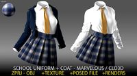School Uniform - Marvelous - Clo3d  OBJ BLEND Video Tutorial