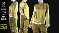 Army Girl - Marvelous - Clo3d  ZPRJ  OBJ BLEND Video Tutorial