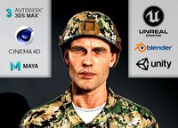 Realistic Army Soldier Forest 02