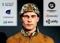 Realistic Army Soldier Forest 03