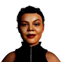 Tessa Thompson 3D Rigged model ready for animation