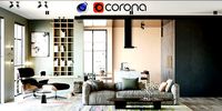 Modern Livingroom interior scene 3d model  Corona renderer - C4D