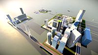 modern City 3D model-River City