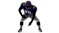 New York Giants American Football Player Crouching Fur