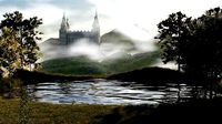 3d realistic fantasy landscape scene