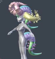 Alein tail and horns