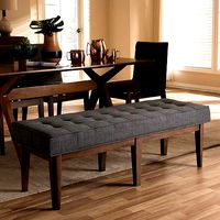 Fielden Mid Century Wood Entryway Bench