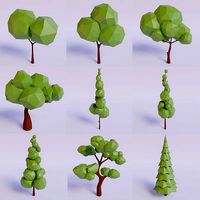 lowpoly tree set