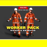Worker Character Pack RIGGED