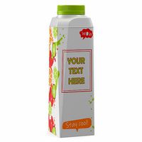 Multilayered Carton Bottle Mockup Green