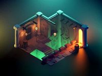 Cartoon Dungeon Scene