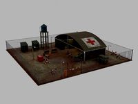 Field Hospital Environment Kit - Low Poly