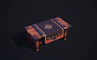 Stylized table PBR game ready Low-poly 3D model