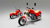 Concept Cartoon Looking Cruiser Motorcycle