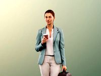 Abby 13360 - Standing Business Woman With Bag