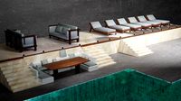 Chill zone with pool and lighting