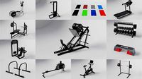 Gym 3D model set