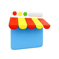 3d Online shopping icon