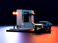 Cartoon John Wick Car