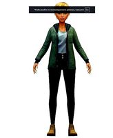 Cartoon Style Low Poly Parka Khaki Avatar