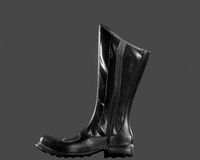 Black leather boots