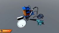 Cleaning kit - equipment props and detergents