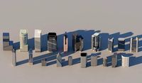 towers  building City  3D model