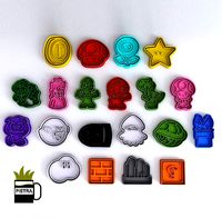 Mario Bross Molde cortante de galletas fondant impresion 3D | 3D