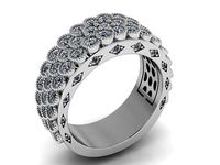 hexagon style bezel ring 0107 | 3D