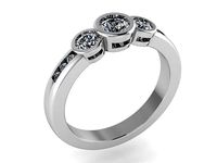 3 stone ring 0090 | 3D