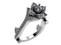 flower diamond ring 0027 | 3D