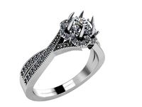 eagle prong twisted ring 0006 | 3D