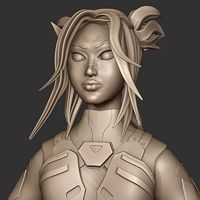 Neon Valorant Agent - Head Sculpt - 3D Print Model | 3D