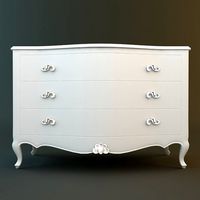 White Dresser 3D Model