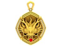 fengshui lucky china dragon pendant 3642 | 3D