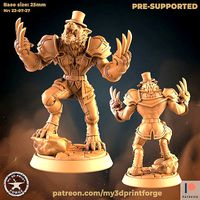 Werewolf Gentleman Wolverine style | 3D