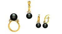 Pearl set with diamonds | 3D
