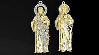 San tadeo with diamonds 3D model | 3D