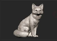Japanese FOX - 05 Kitsune Statue | 3D