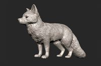 Japanese FOX - 03 Kitsune Statue | 3D