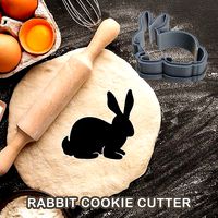 RABBIT COOKIE CUTTER PASTRY DOUGH BISCUIT SUGAR FOOD | 3D