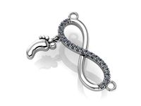 infinity pendant baby foot 347 | 3D