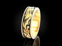 Ring with monogram pattern | 3D