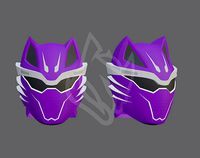 Power Rangers Jungle Fury Wolf Ranger Helmet 3D Model Template | 3D