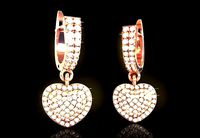 Heart Dangle Earrings | 3D