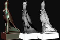 ancient egypt god horus statue | 3D