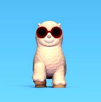 Alpaca Round Glasses | 3D