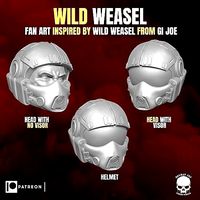 Wild Weasel fan art head for action figures | 3D