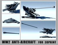 WW2 anti-aircraft for Print | 3D